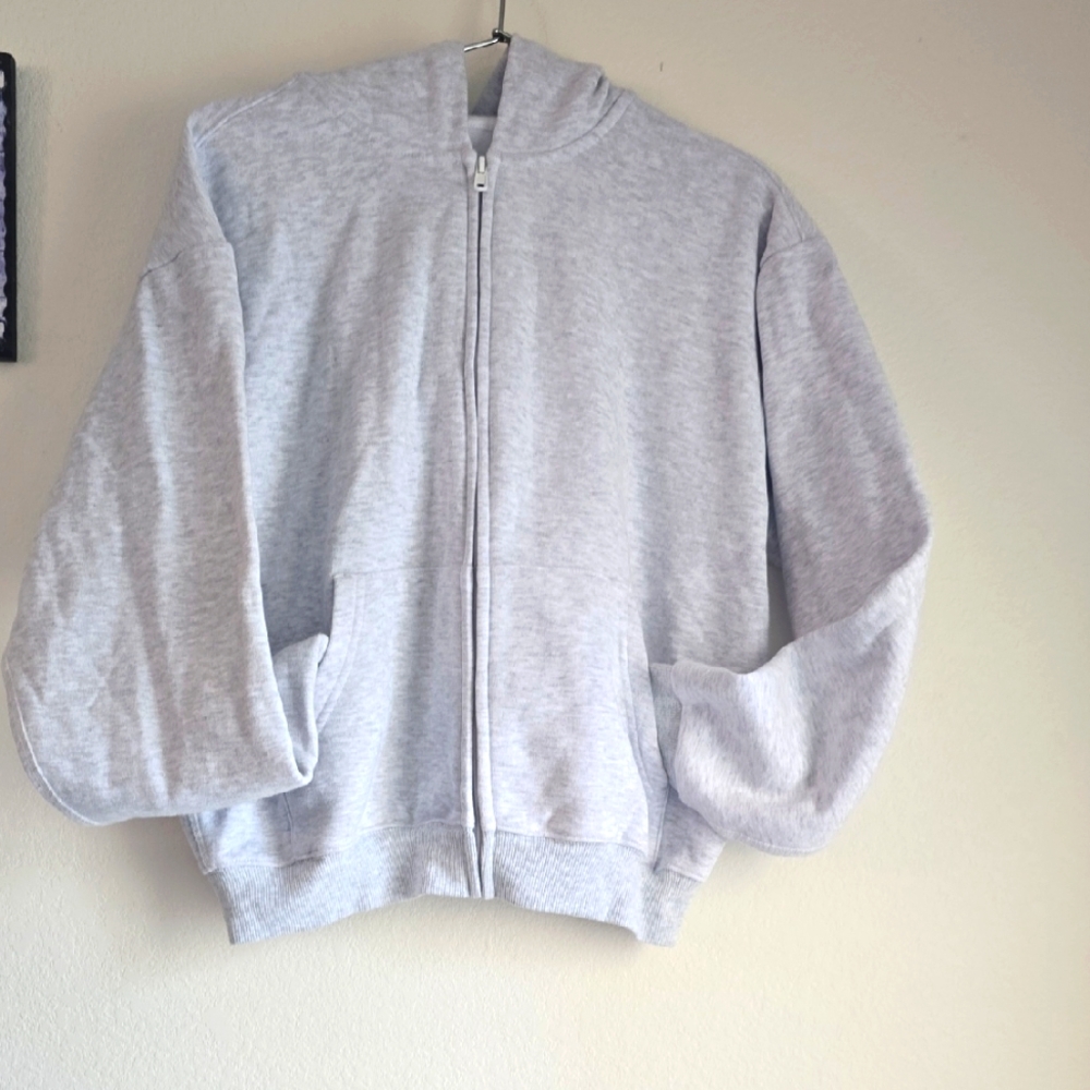 SKIMS Zip Up Hoodie Light Heather Grey NWT Size S - Picture 2 of 7